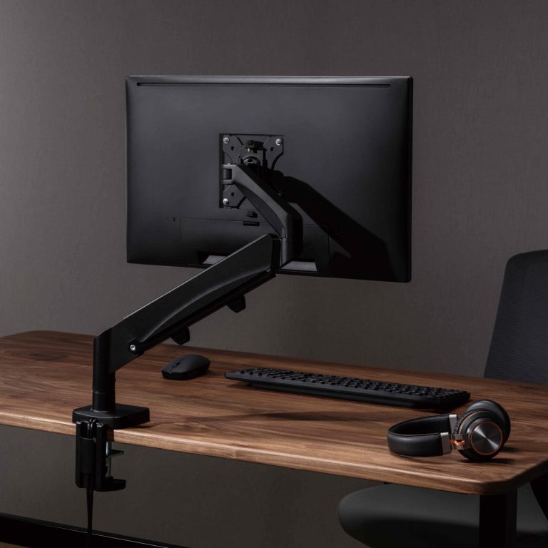 Monitorbeugel gasveer - monitorarm - usb 3.0 en type c - draaibaar kantelbaar roteerbaar - alternatieve afbeelding