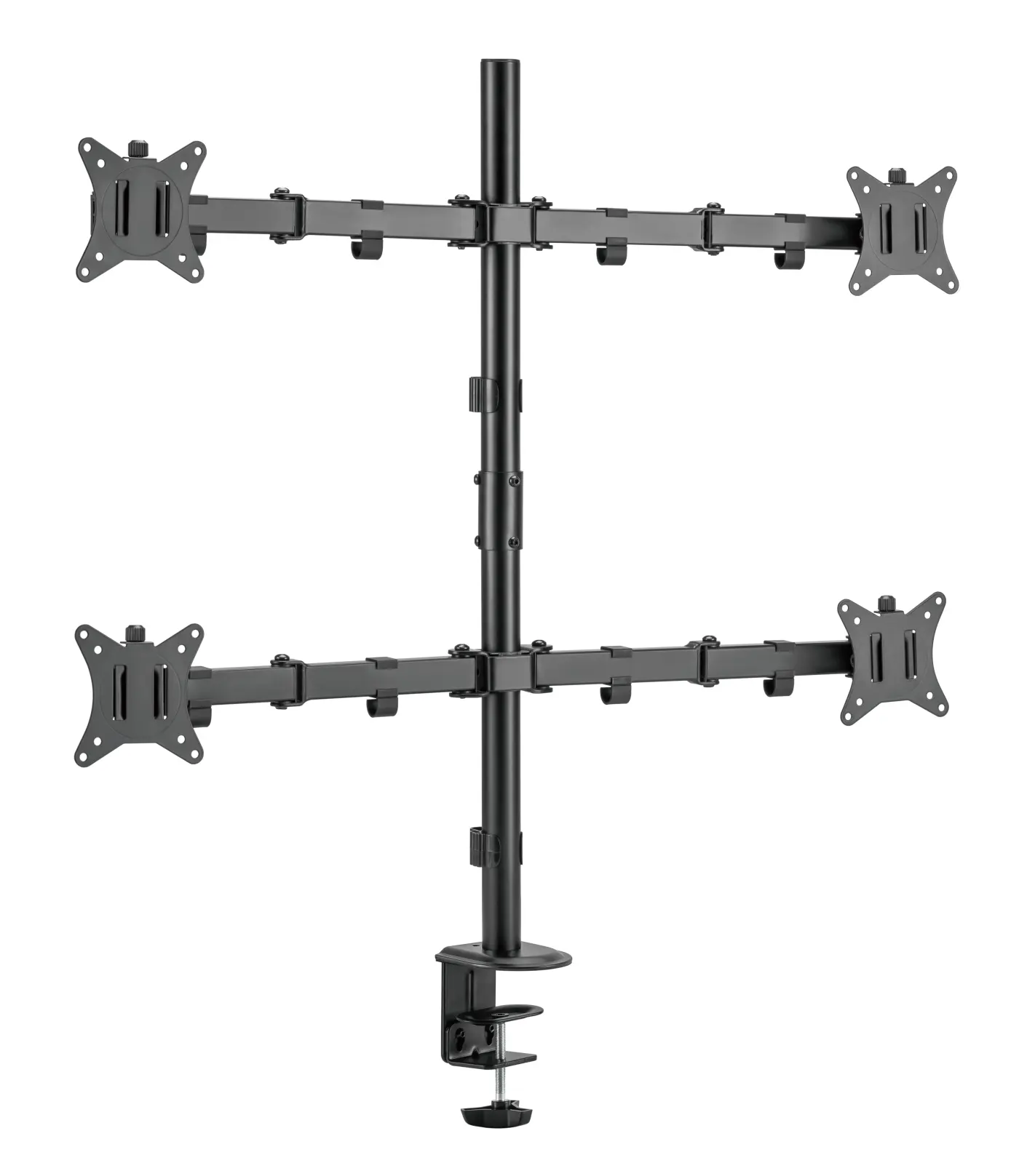 Monitorbeugel 4  beelschermen - monitorarm - tot 32 inch schermen - draaibaar kantelbaar roteerbaar