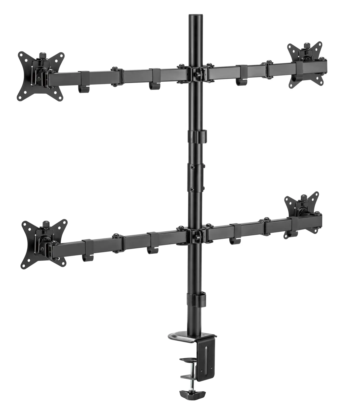 Monitorbeugel 4  beelschermen - monitorarm - tot 32 inch schermen - draaibaar kantelbaar roteerbaar - alternatieve afbeelding