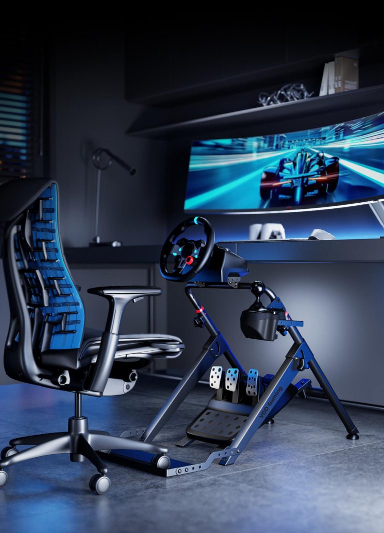 VDD Gaming NEXT - Wheel Stand - Verstelbaar - Opvouwbaar - Zwart - alternatieve afbeelding