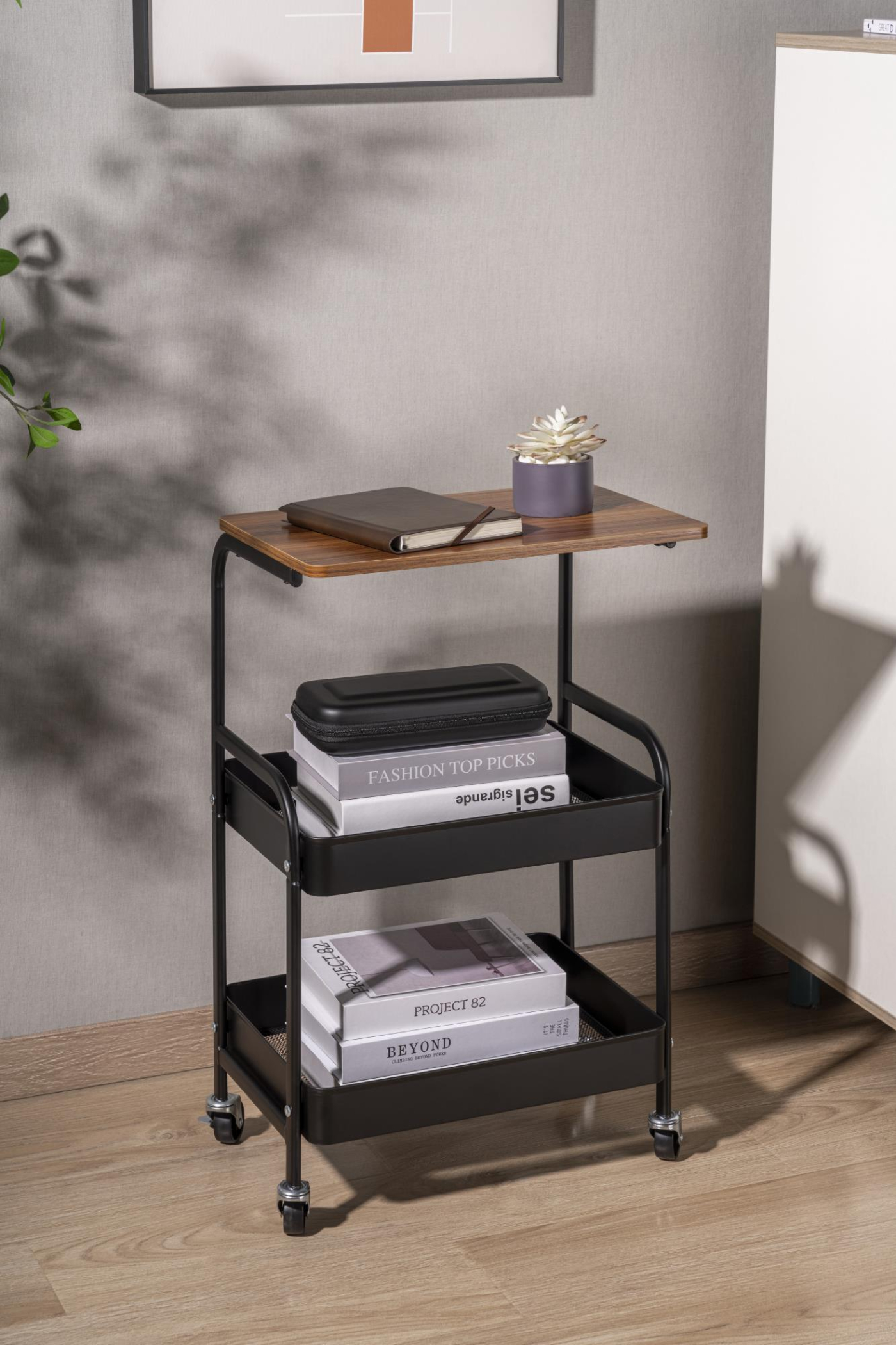 VDD - industriele trolley - op wielen - opslag trolley - zwart - Meubel-Plein VDD - industriele trolley - op wielen - opslag trolley - zwart - Meubel-Plein