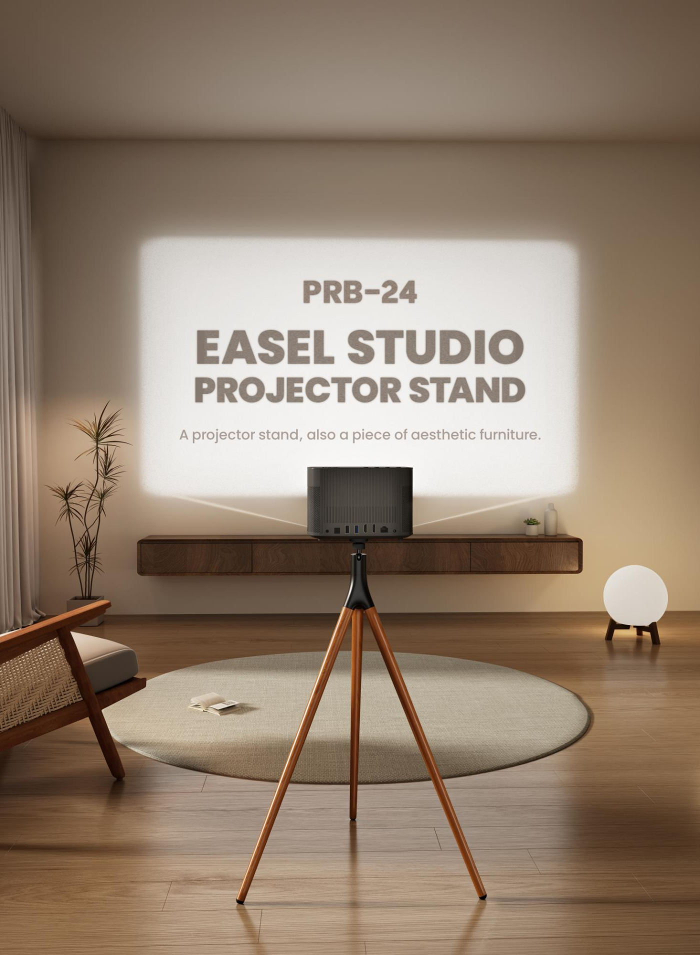 VDD - beamerstatief - projectorsteun - beamerezel - houten poten - alternatieve afbeelding