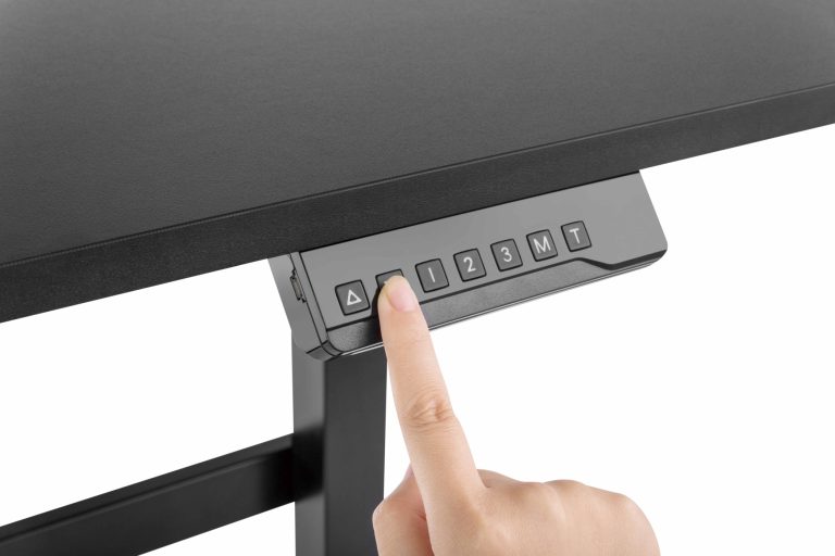 Bureau laptop computer tafel Stoer - industrieel vintage - zwart metaal bruin hout - Meubel-Plein