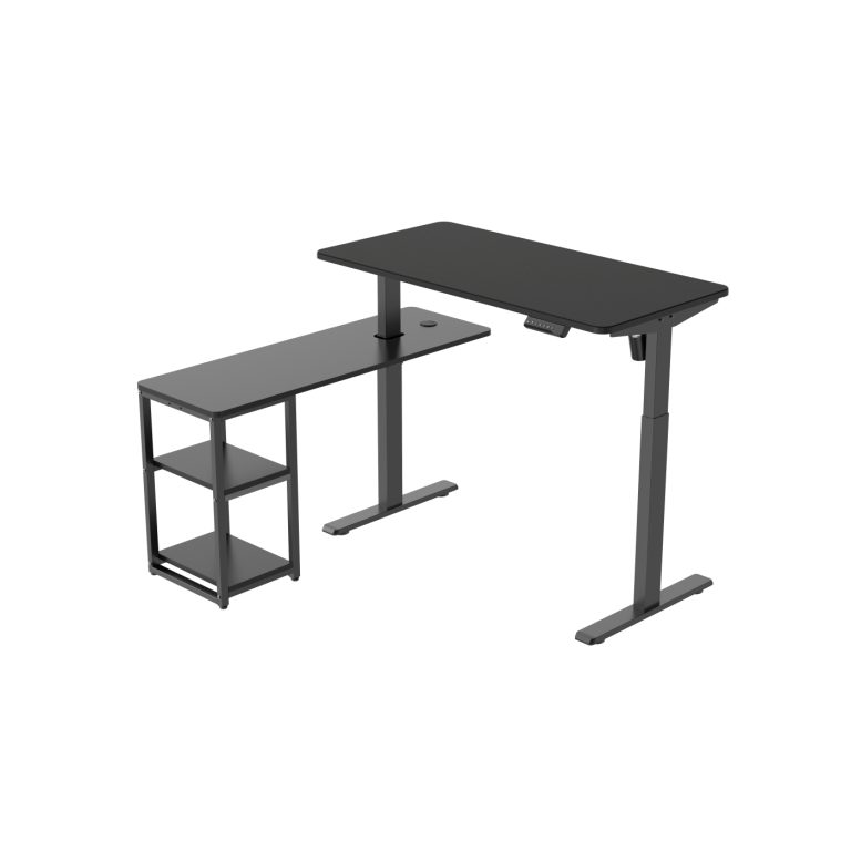Elektrisch verstelbaar hoekbureau - elektrisch verstelbaar bureau - in hoogte verstelbaar bureau - hoekbureau - alternatieve afbeelding