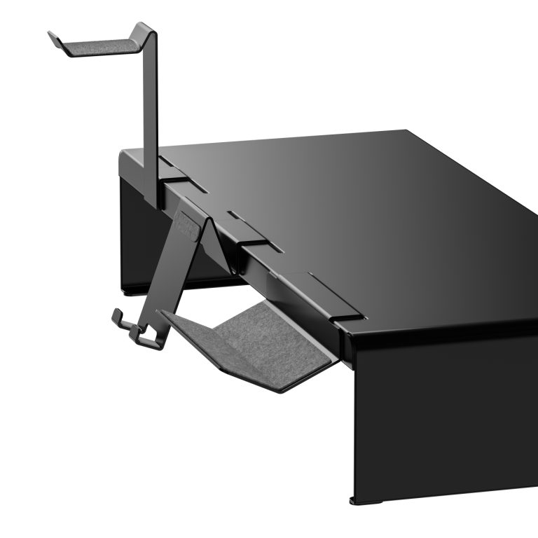 VDD Gaming Monitor Verhoger - Monitor Standaard - Laptop Standaard - Computer Standaard - Laptop Verhoger - Bureau Organizer - incl. Telefoon & Koptelefoon Houder - Zwart - alternatieve afbeelding