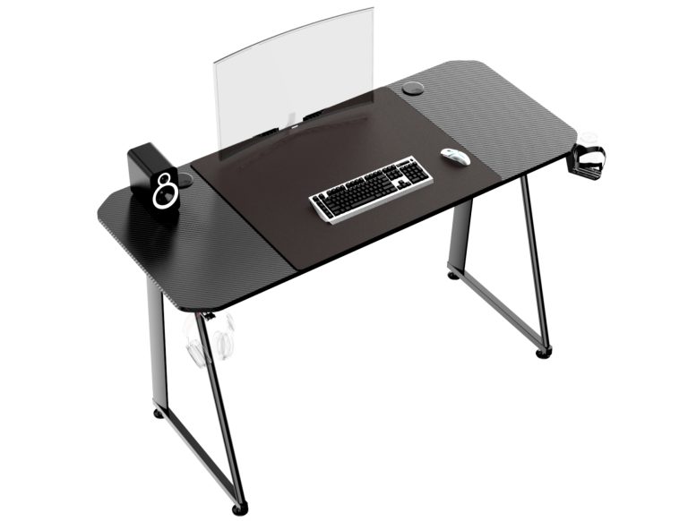VDD Gaming Gamebureau met Muismat - 140 cm breed x 60 cm diep - Zwart