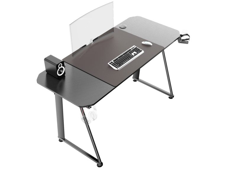VDD Gaming Gamebureau met Muismat - 140 cm breed x 60 cm diep - Zwart - alternatieve afbeelding