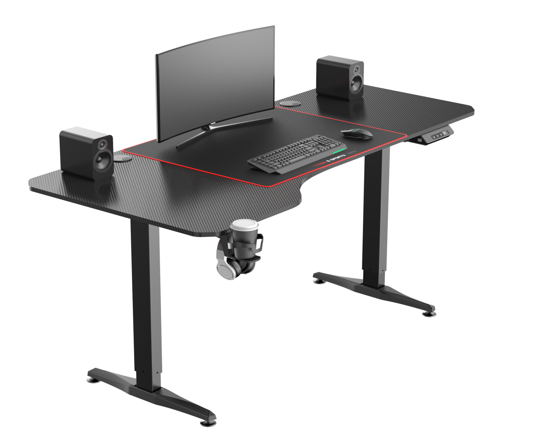 VDD Gaming - Bureau zit sta elektrisch in hoogte verstelbaar - game bureau - 160 x 75 cm - alternatieve afbeelding