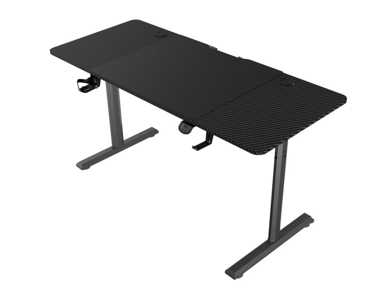 Bureau computer tafel Stoer - sidetable - industrieel vintage - zwart metaal bruin hout - Meubel-Plein