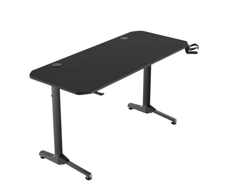 VDD Gaming Gamebureau met Volledige Muismat - 140 cm x 60 cm - Zwart