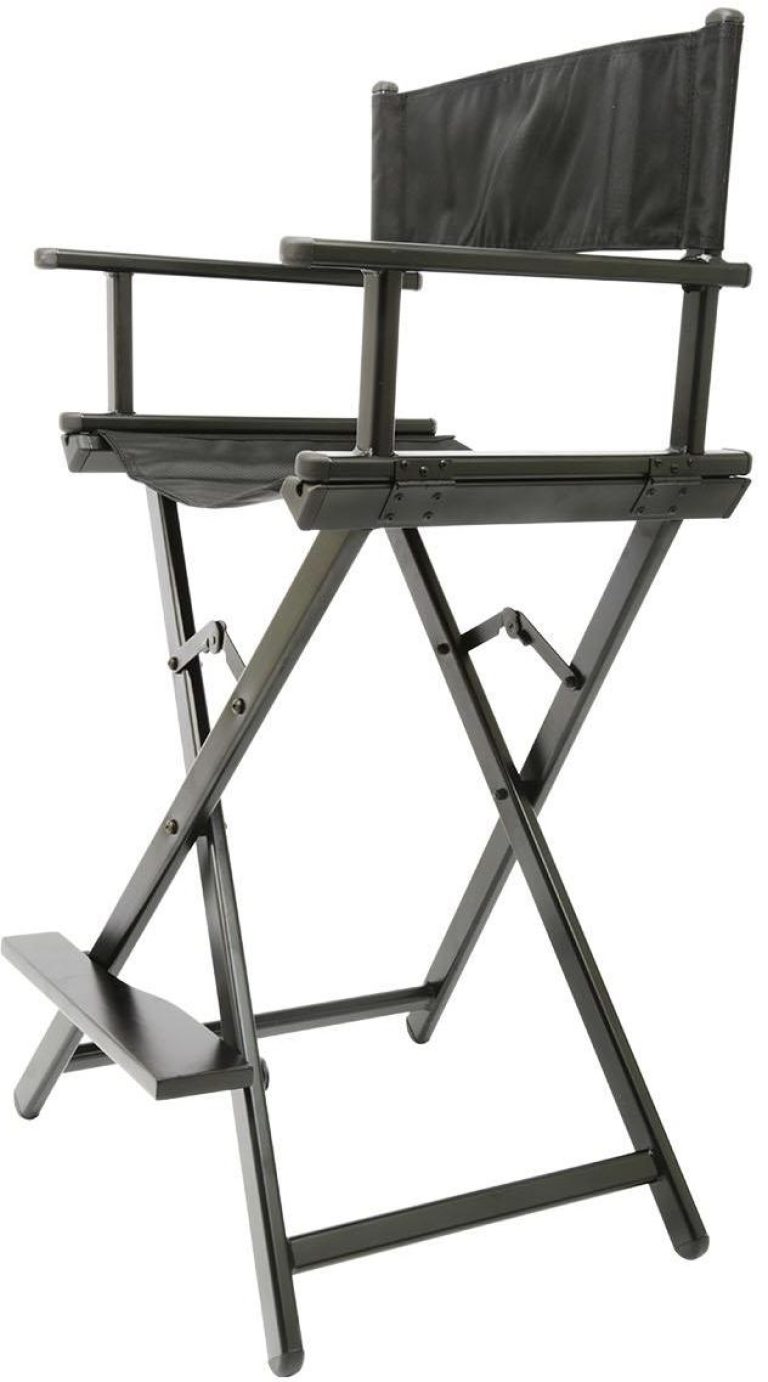 VDD – Stoel - Kruk – Klap Stoel - Make up Stoel – Visagie Stoel – Regisseursstoel – Kaptafel Stoel – Make up Kruk – Kaptafel Kruk - Makeup Stoel - Zwart - alternatieve afbeelding