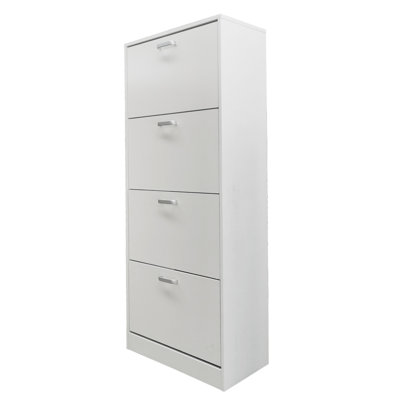 Schoenenkast - schoenenrek - 4 vakken met klepdeuren - wit - Meubel-Plein Schoenenkast - schoenenrek - 4 vakken met klepdeuren - wit - Meubel-Plein