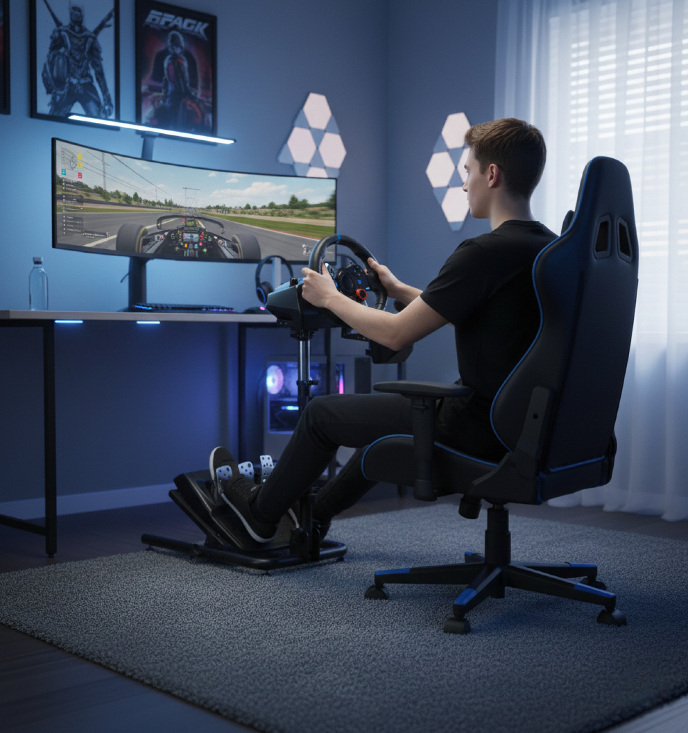 VDD Gaming - Wheel stand - racestuur standaard houder - race cockpit - zwart - alternatieve afbeelding