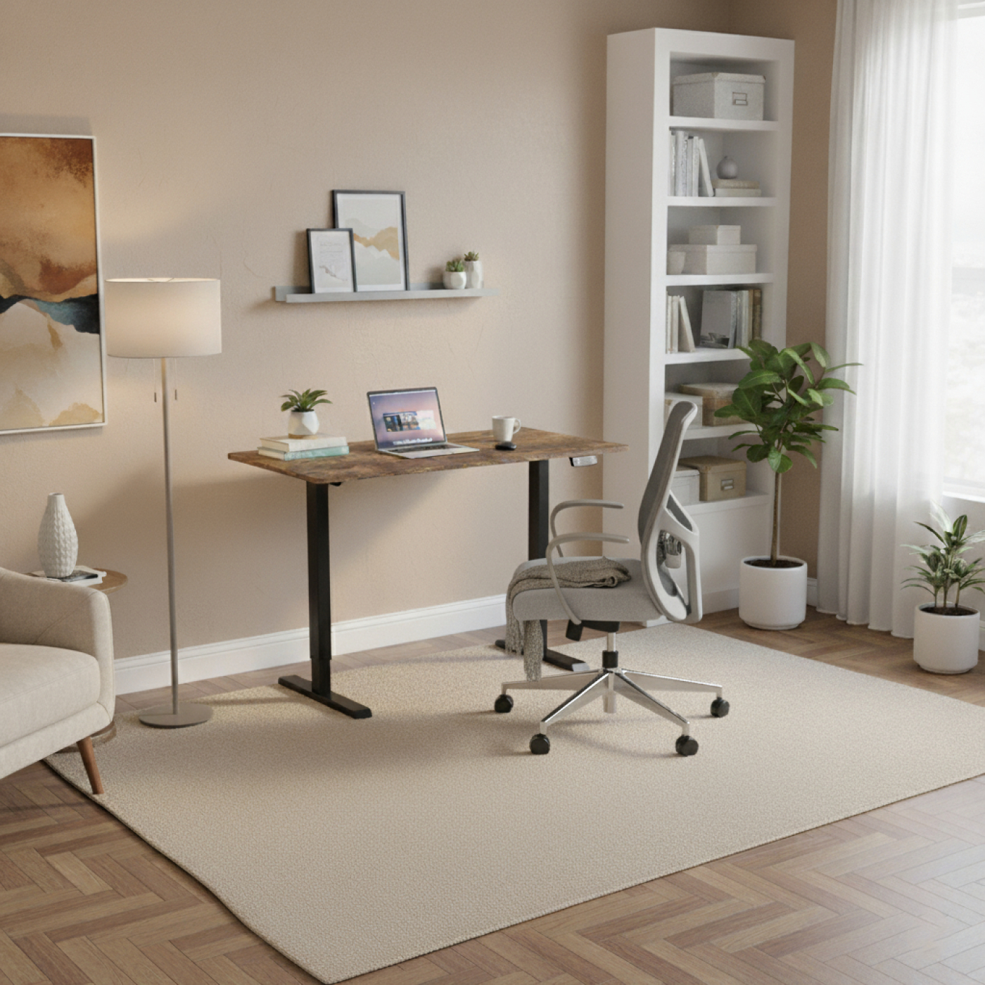 VDD - Bureau - Zit-sta werkplek - Elektrisch verstelbaar - 140x60x74-120 cm - alternatieve afbeelding