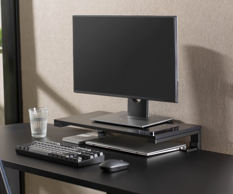 Zit sta bureau verhoger ergonomisch - werkstation hoogte verstelbaar - 95 cm breed - Meubel-Plein