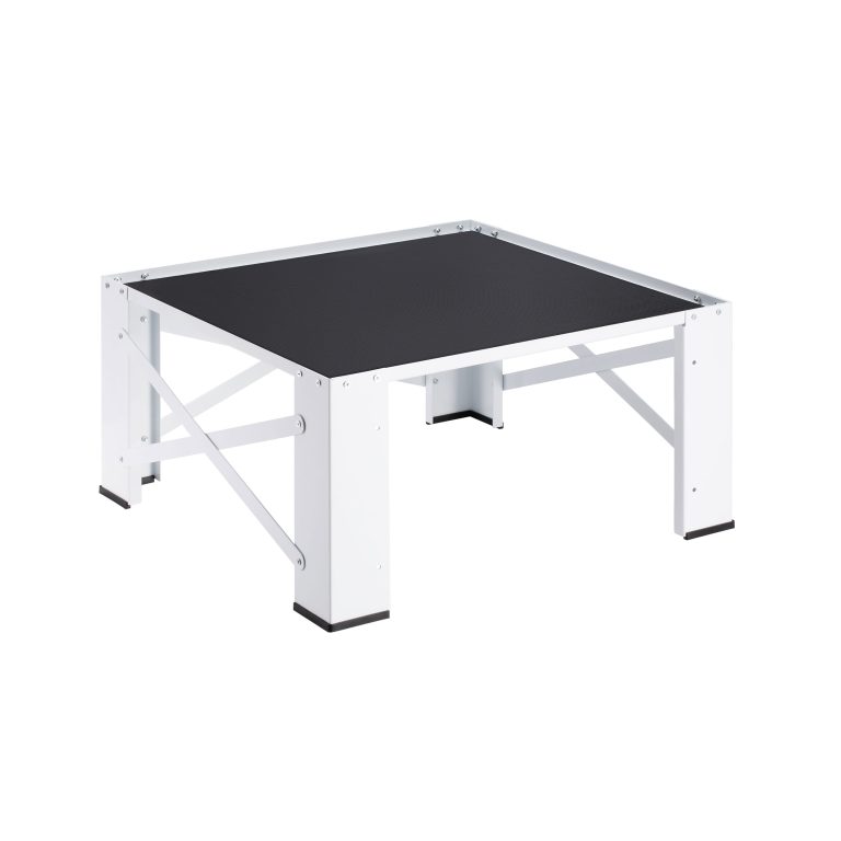 Nachtkastje halkastje met lade open opbergvak 60 cm hoog wit - Meubel-Plein