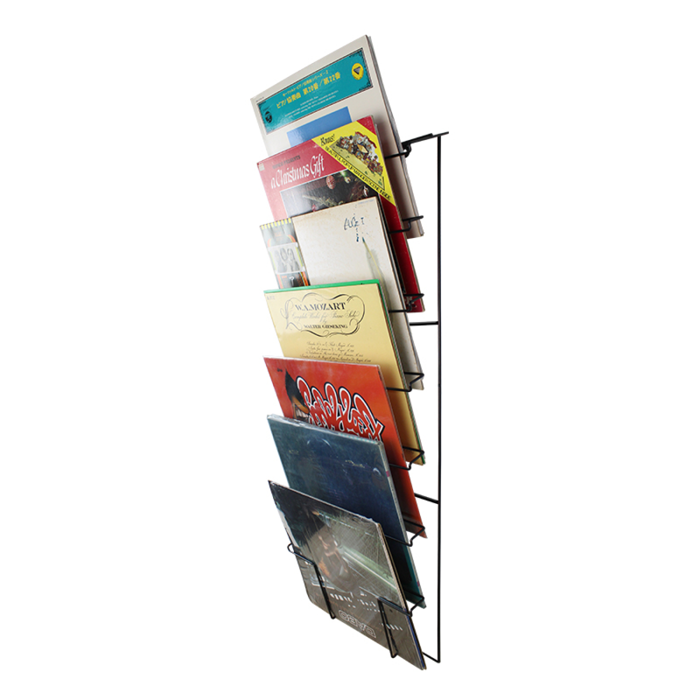VDD Zwart Wandrek voor het ophangen van 12 inch Vinylplaten VDD Zwart Wandrek voor het ophangen van 12 inch Vinylplaten