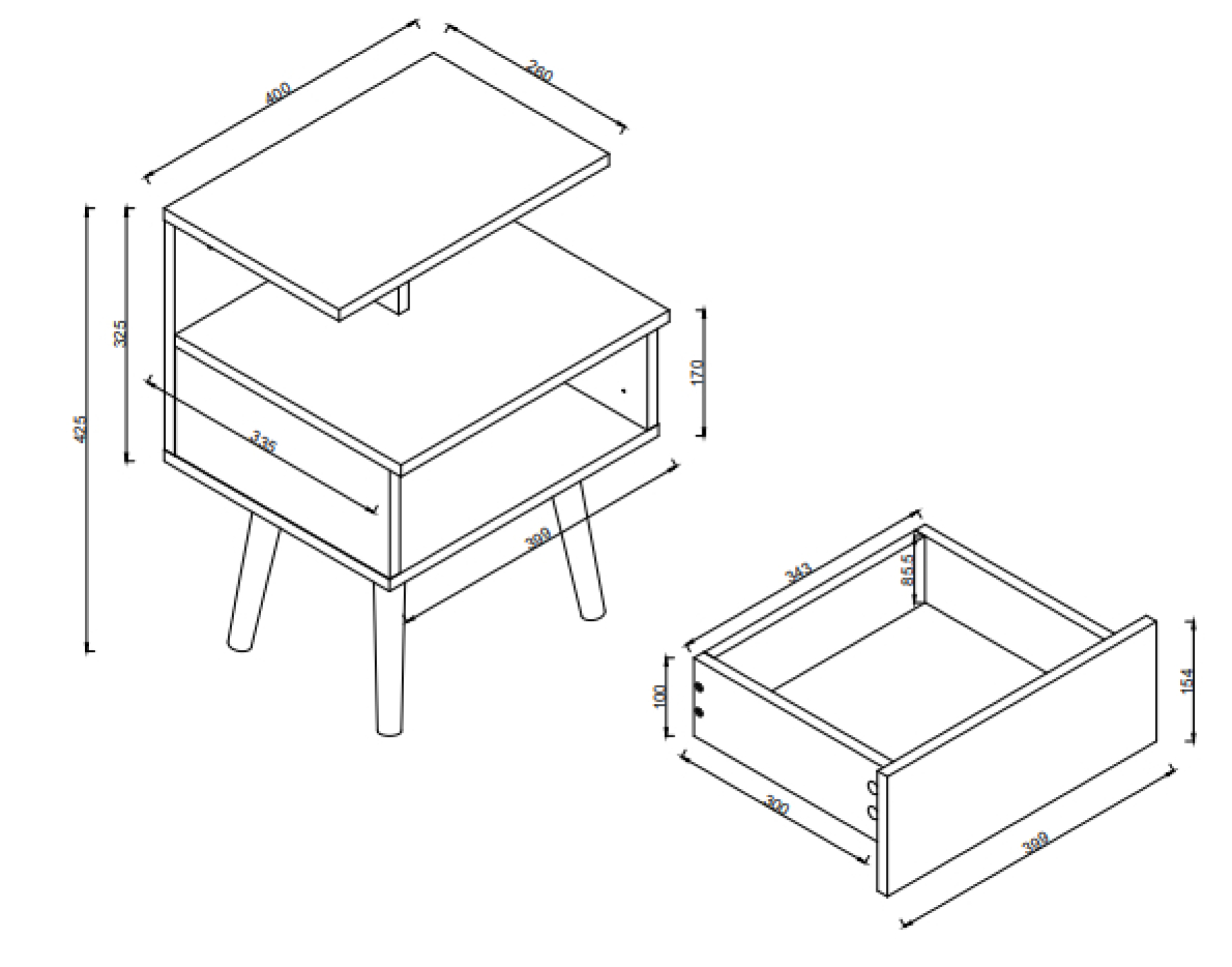 VDD - Nachtkastje - Nachtkastjes - Nachtkastje staand - set van 2 - Meubel-Plein VDD - Nachtkastje - Nachtkastjes - Nachtkastje staand - set van 2 - Meubel-Plein