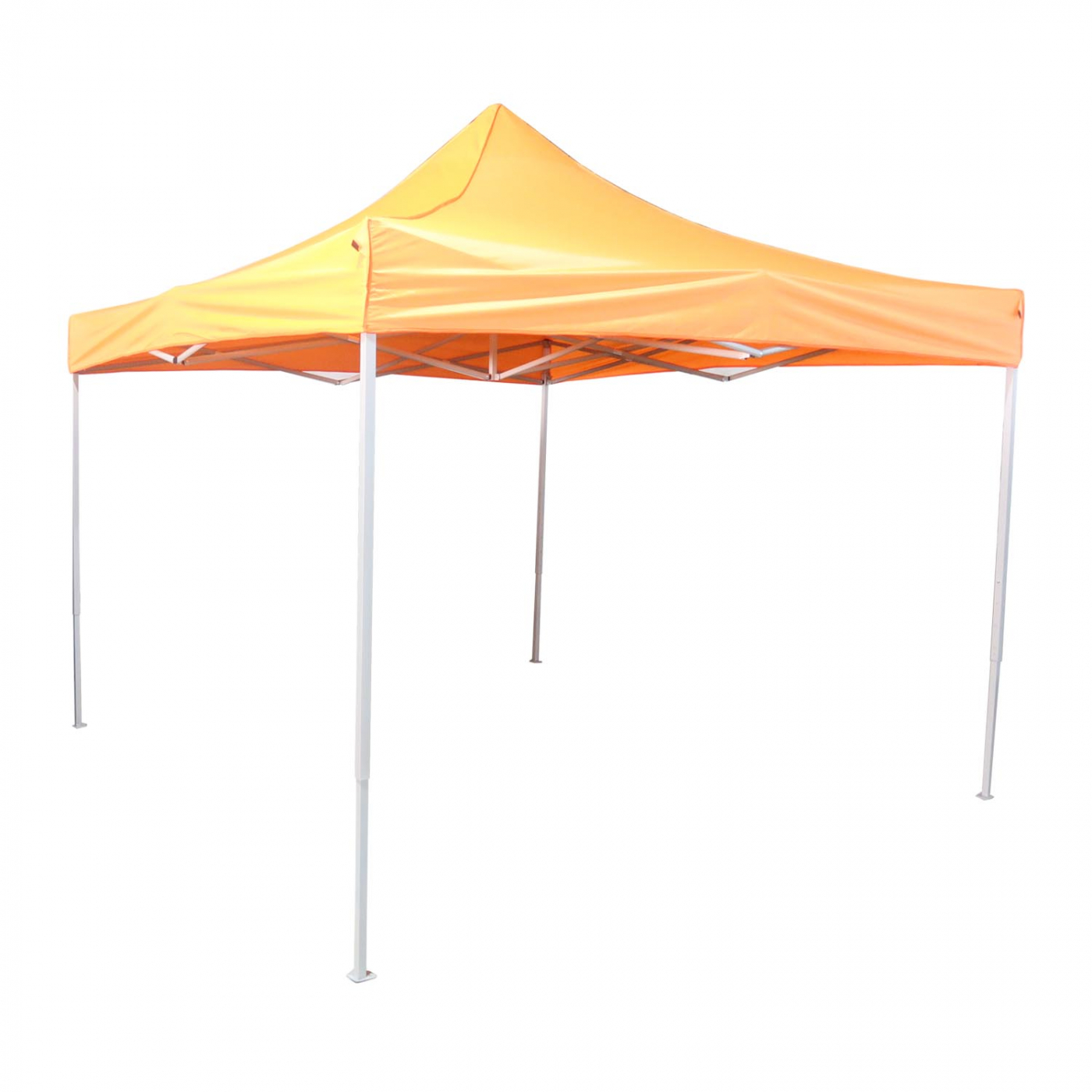 Partytent easy up 3 x 3 - harmonica  frame - 420D Oxford oranje tentdoek met PVC coating - alternatieve afbeelding