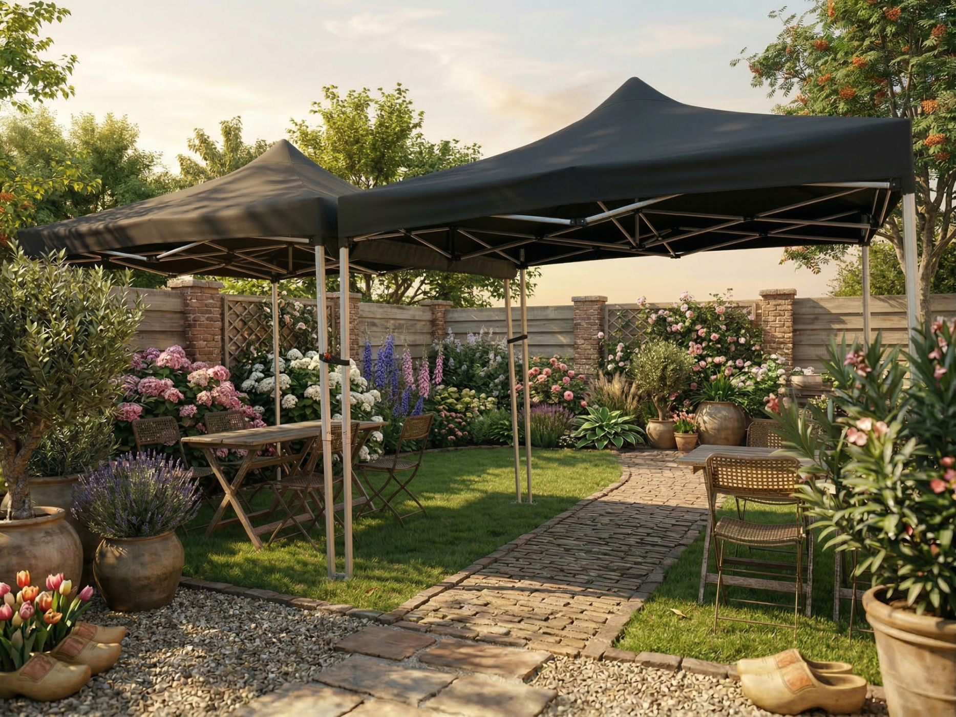 VDD Partytent Easy Up - Paviljoen - Opvouwbaar Draagbaar - Evenementen Tent - Camping - Waterdicht - Met Draagtas - Zwart - 3 x 6m - alternatieve afbeelding