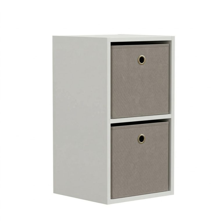 VDD – Vakkenkast – Wandkast – Vakkenkast Wit – Vakken Kast – Wandkastje – Wandkasten – Wandkasten Woonkamer – 2 Vakken - Wit
