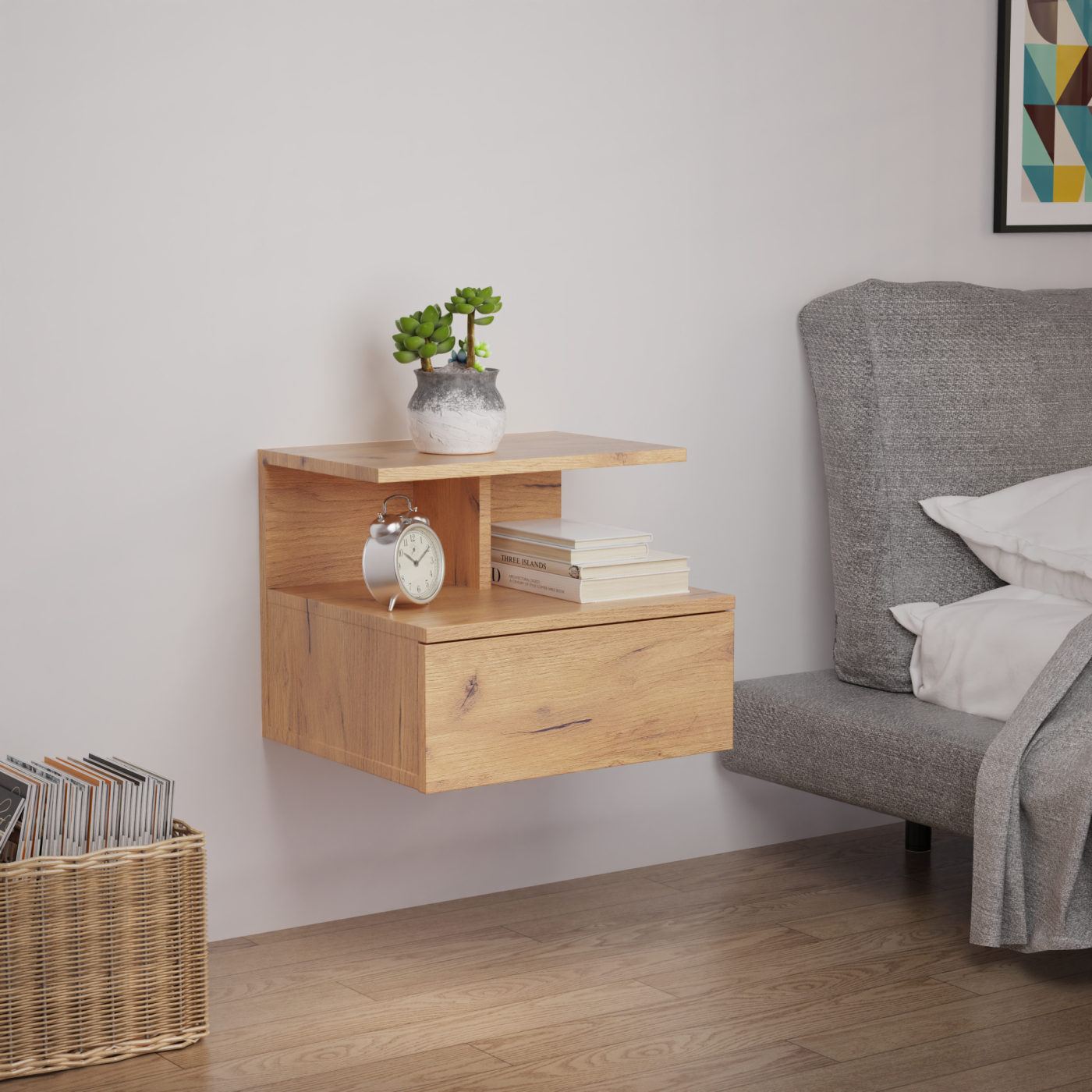 VDD - Nachtkastje - Nachtkastjes - Nachtkastje zwevend - set van 2 - alternatieve afbeelding