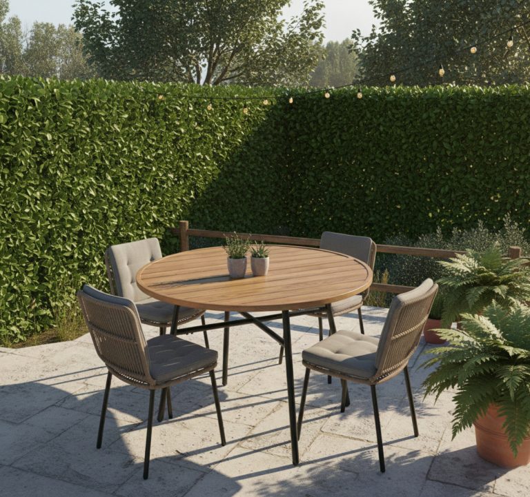 VDD – Tuintafel – Buitentafel – Ronde tafel – Aluminium – 100 x 73,5cm - alternatieve afbeelding