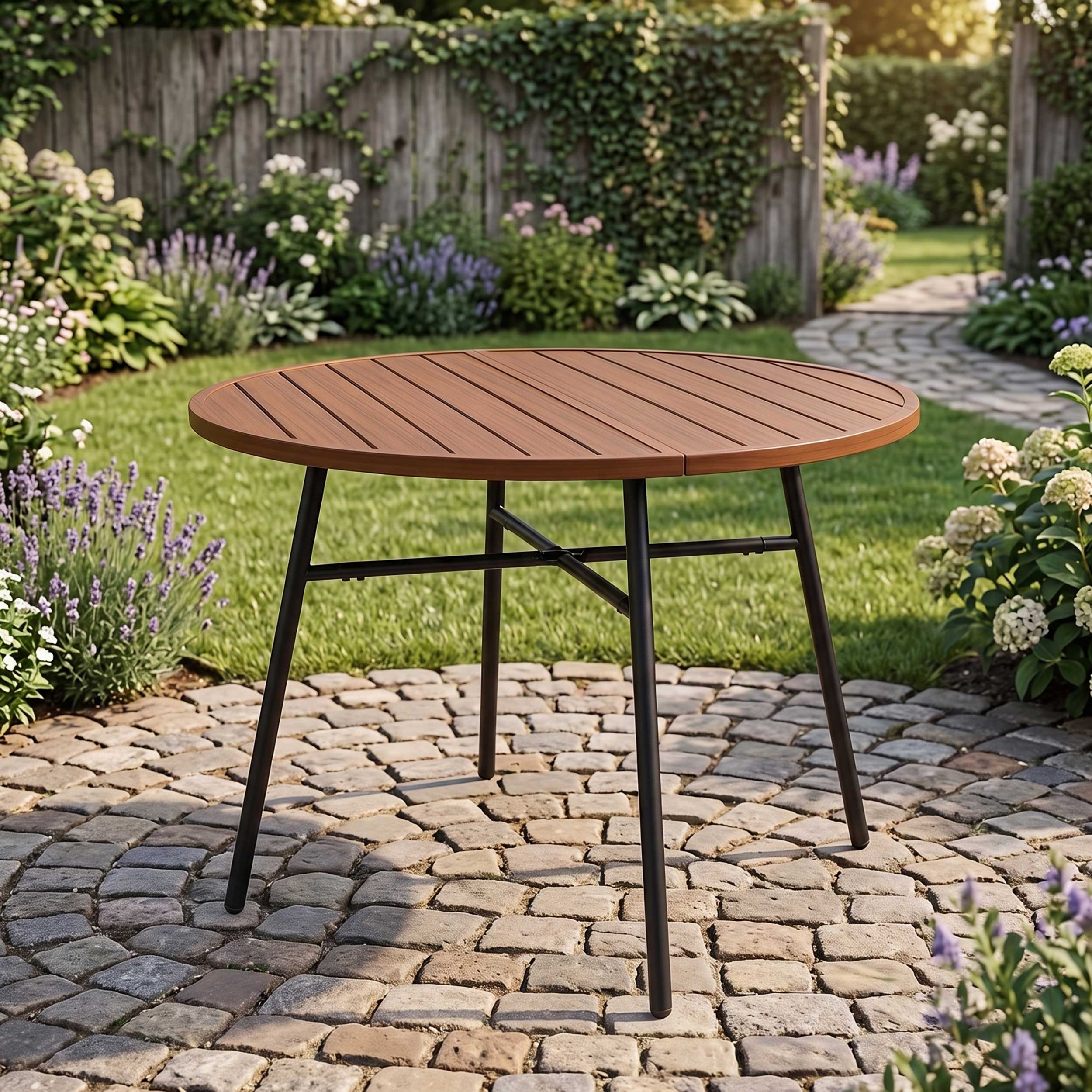 VDD – Tuintafel – Buitentafel – Ronde tafel – Aluminium – 100 x 73,5cm - Meubel-Plein VDD – Tuintafel – Buitentafel – Ronde tafel – Aluminium – 100 x 73,5cm - Meubel-Plein