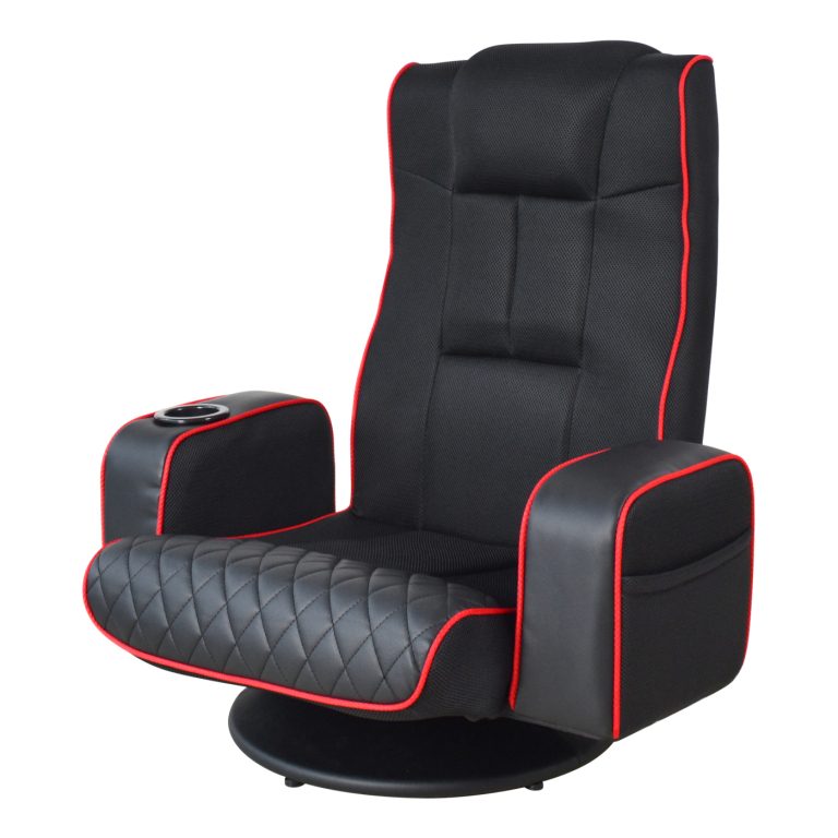 VDD Gaming Gamestoel - Verstelbare Vloerstoel - Draaivoet - Zwart/Rood