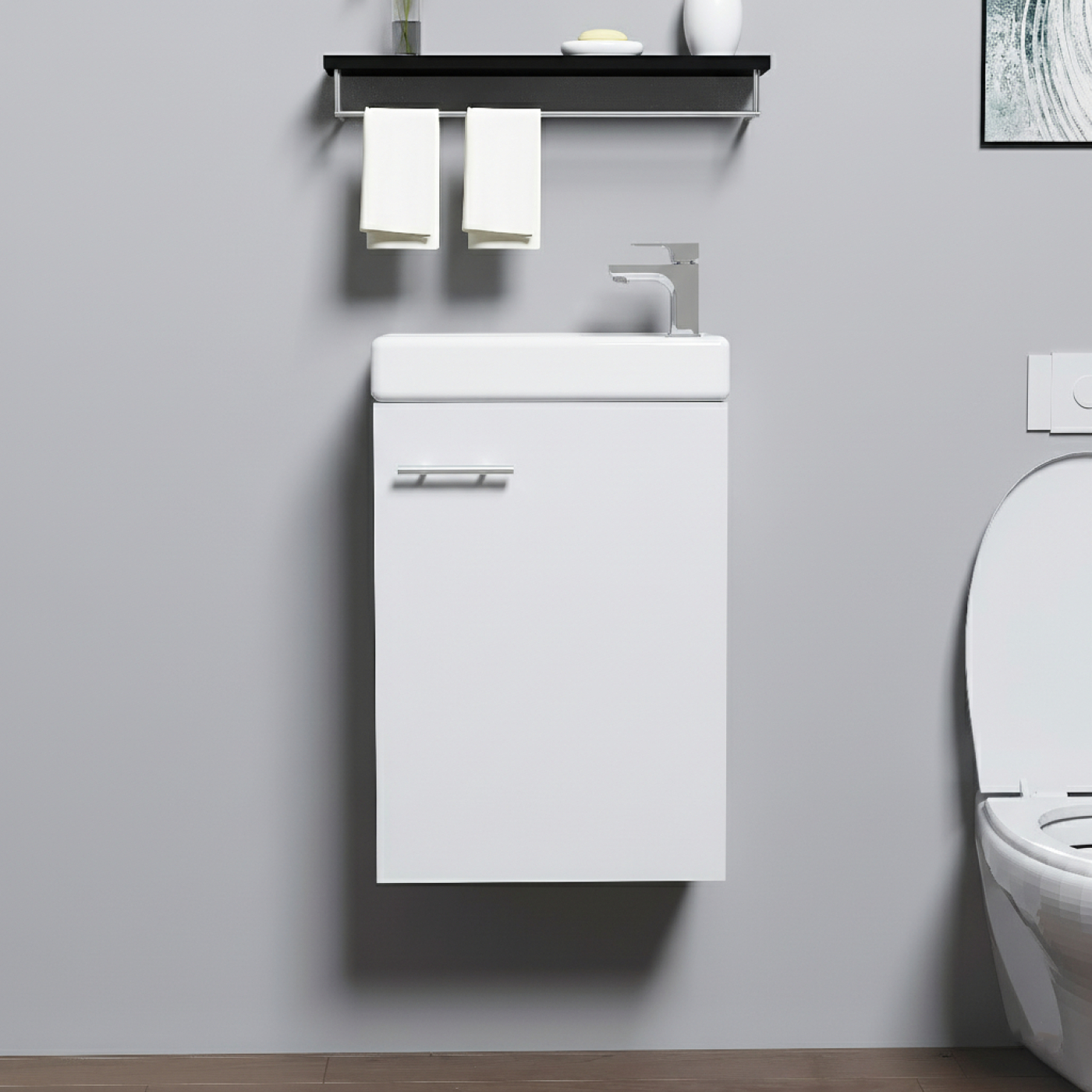 VDD – Toiletmeubel – Toiletmeubel zonder wasbak – Toiletmeubel wit – Fonteinmeubel – Fontein meubel - alternatieve afbeelding