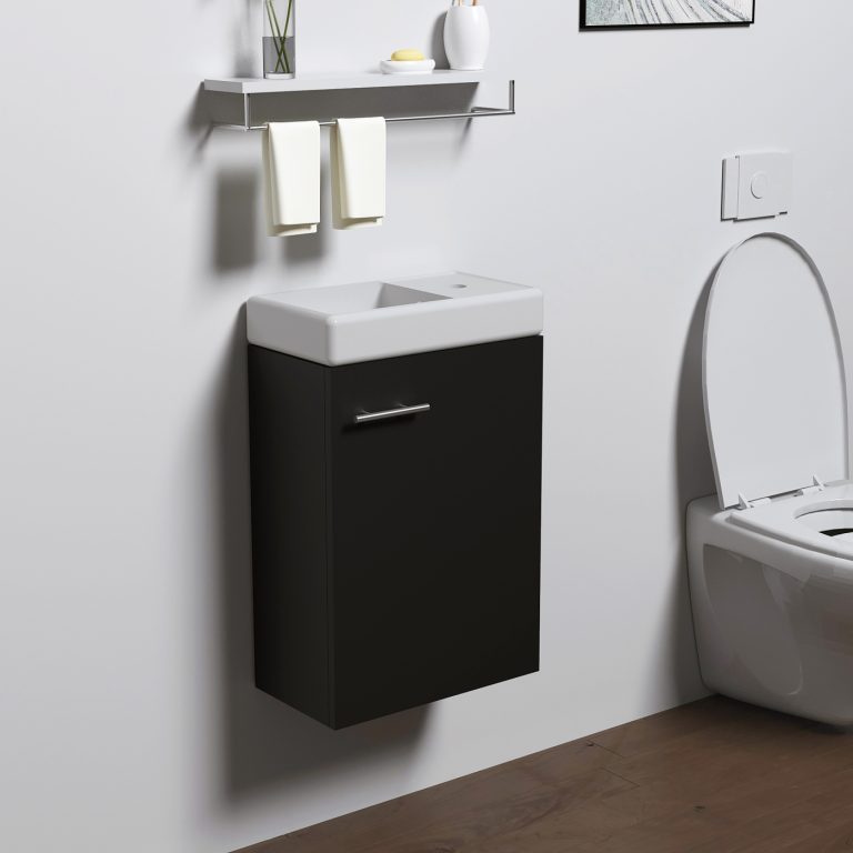 VDD – Toiletmeubel – Toiletmeubel zonder wasbak – Toiletmeubel zwart – Fonteinmeubel – Fontein meubel - alternatieve afbeelding