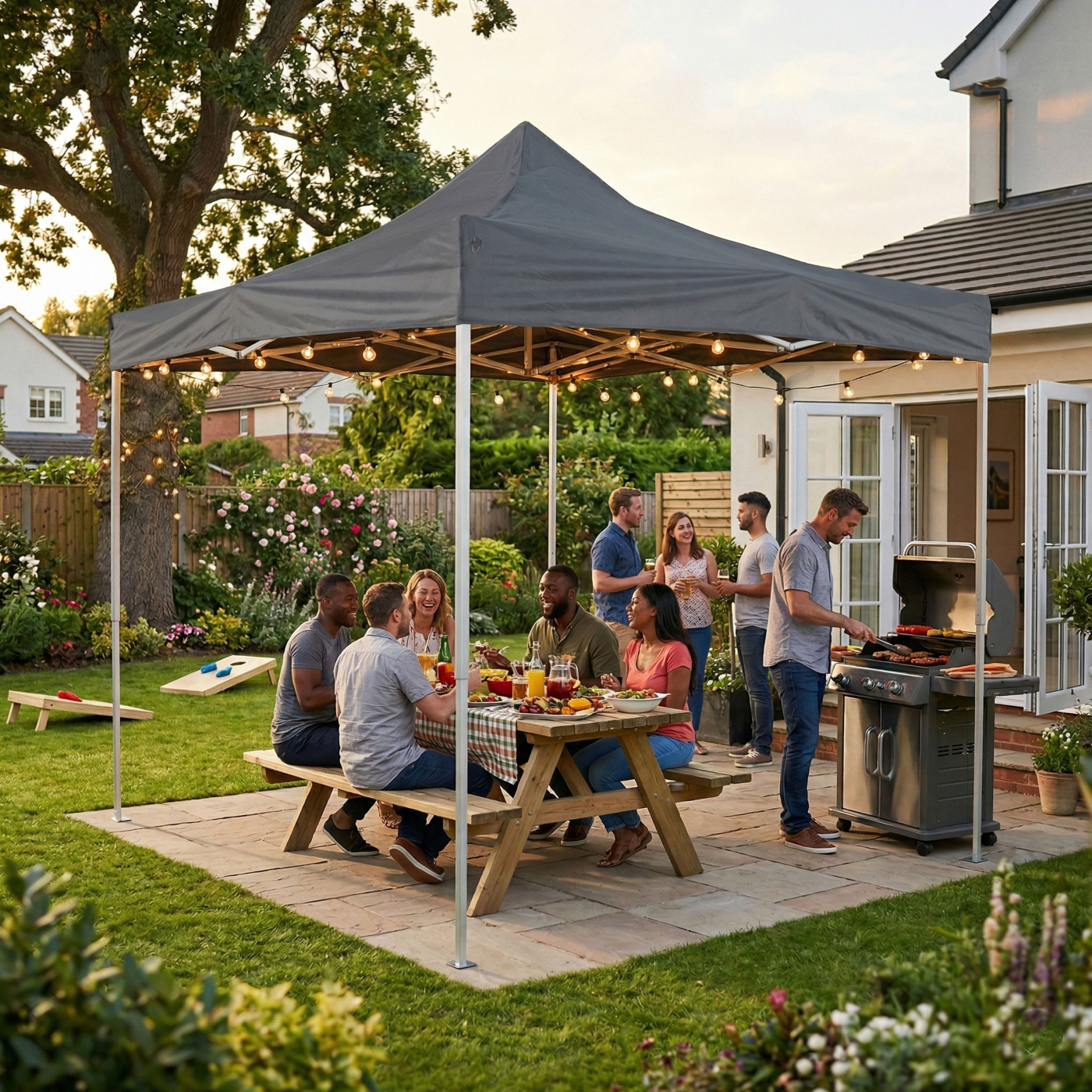VDD Partytent Easy Up - 3x3 meter - Met Draagtas - Antraciet - alternatieve afbeelding