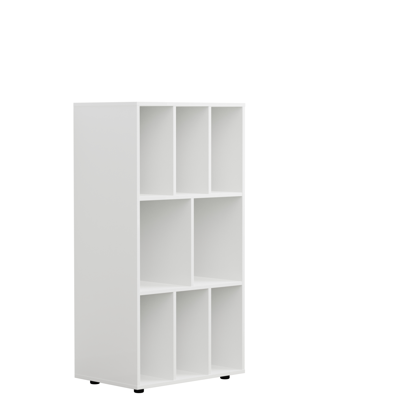 LP vinyl opbergkast - platenkast - opbergrek - platenrek - boekenkast - 8 vakken – wit