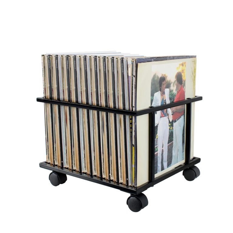 VDD Vinyl Opbergkast - Verrijdbaar - 70 x 60 x 40 cm - Bruin