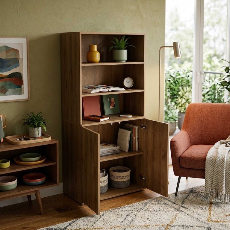 VDD – Kast – Boekenkast – Opbergkast – Push-to-close deurtjes – 70x40x146cm - alternatieve afbeelding