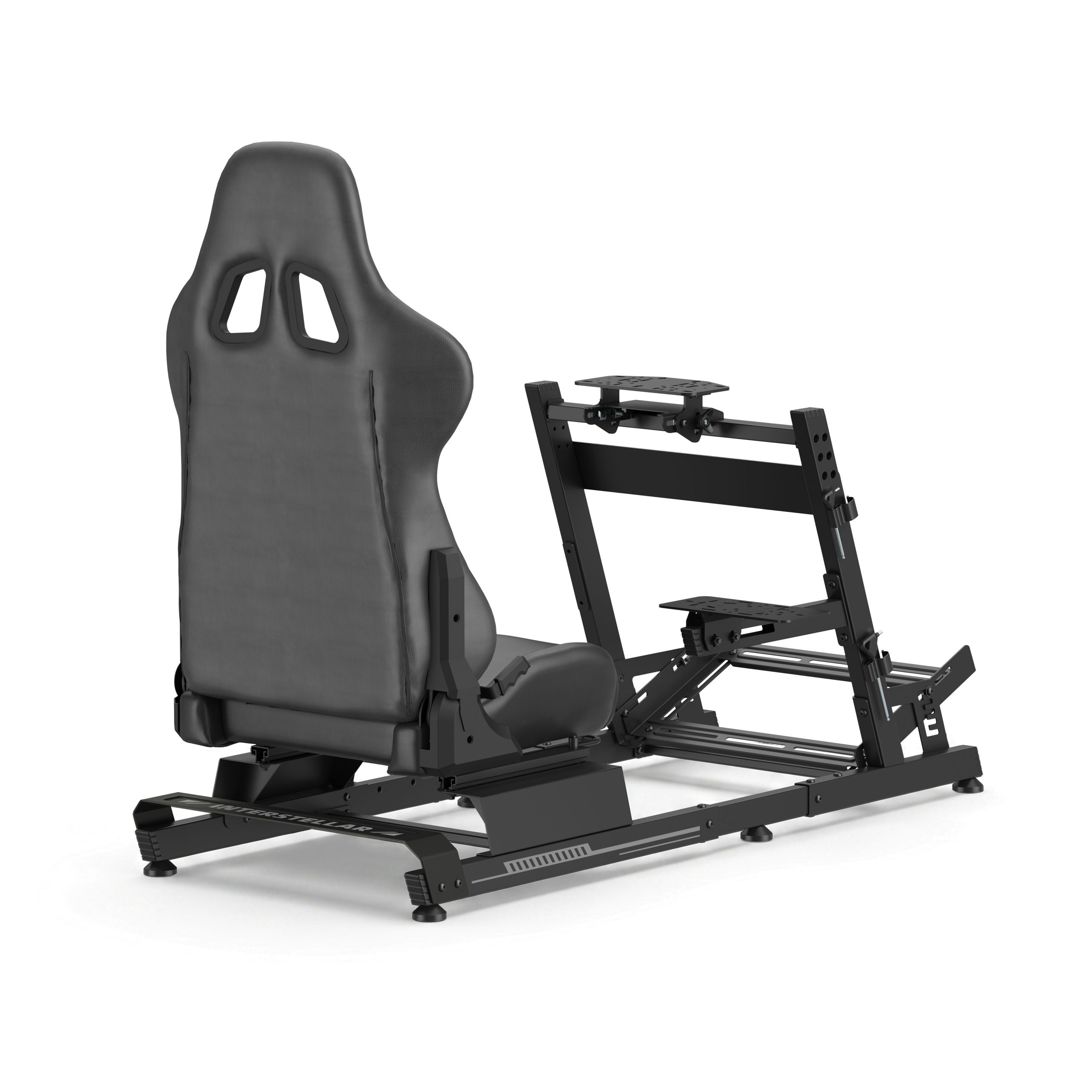 VDD Gaming On Sim Racing Cockpit met shifter houder – Black on Black - alternatieve afbeelding