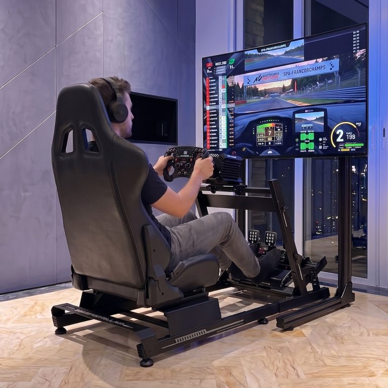VDD Gaming On Sim Racing Cockpit - Black on Black - alternatieve afbeelding