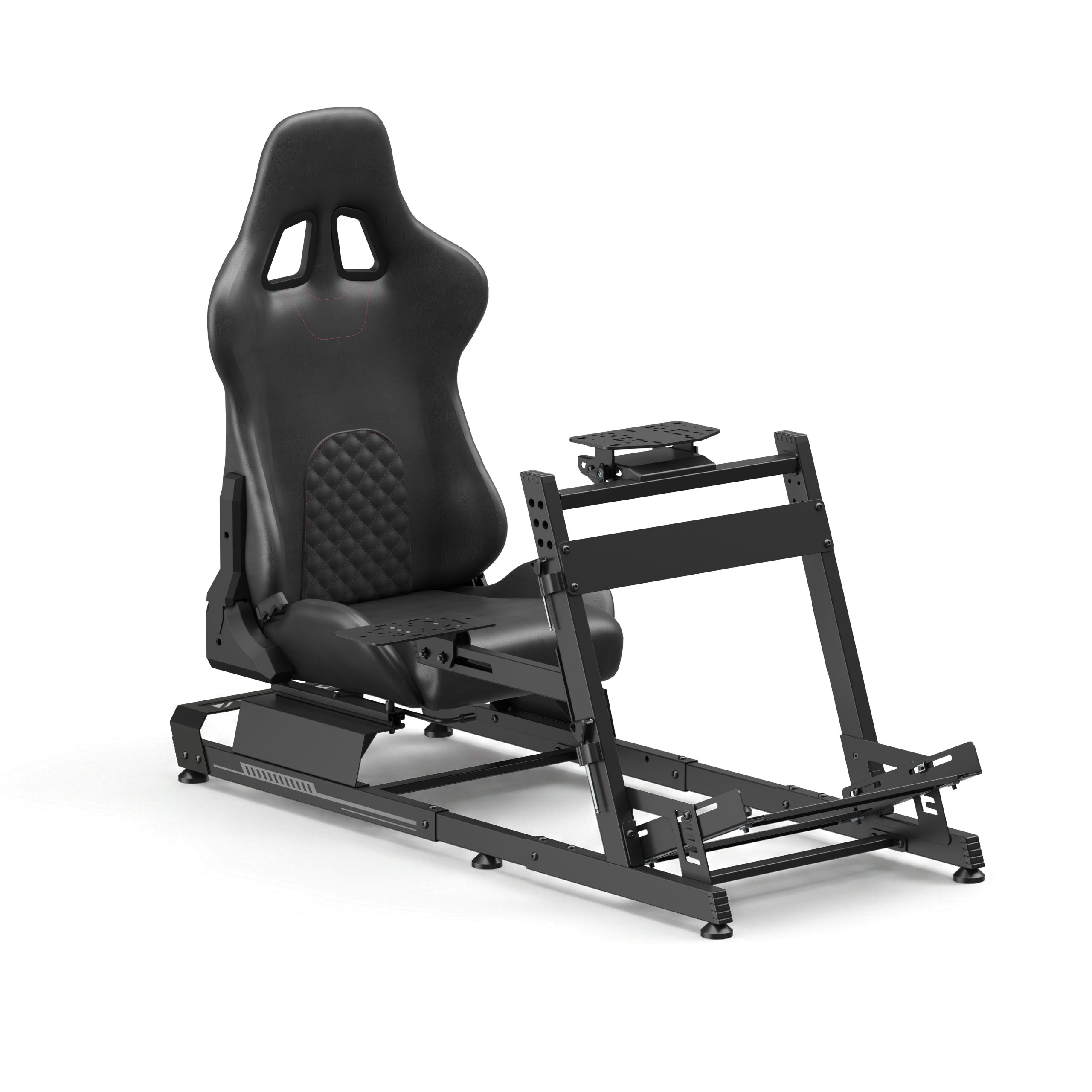 VDD Gaming On Sim Racing Cockpit met shifter houder – Black on Black