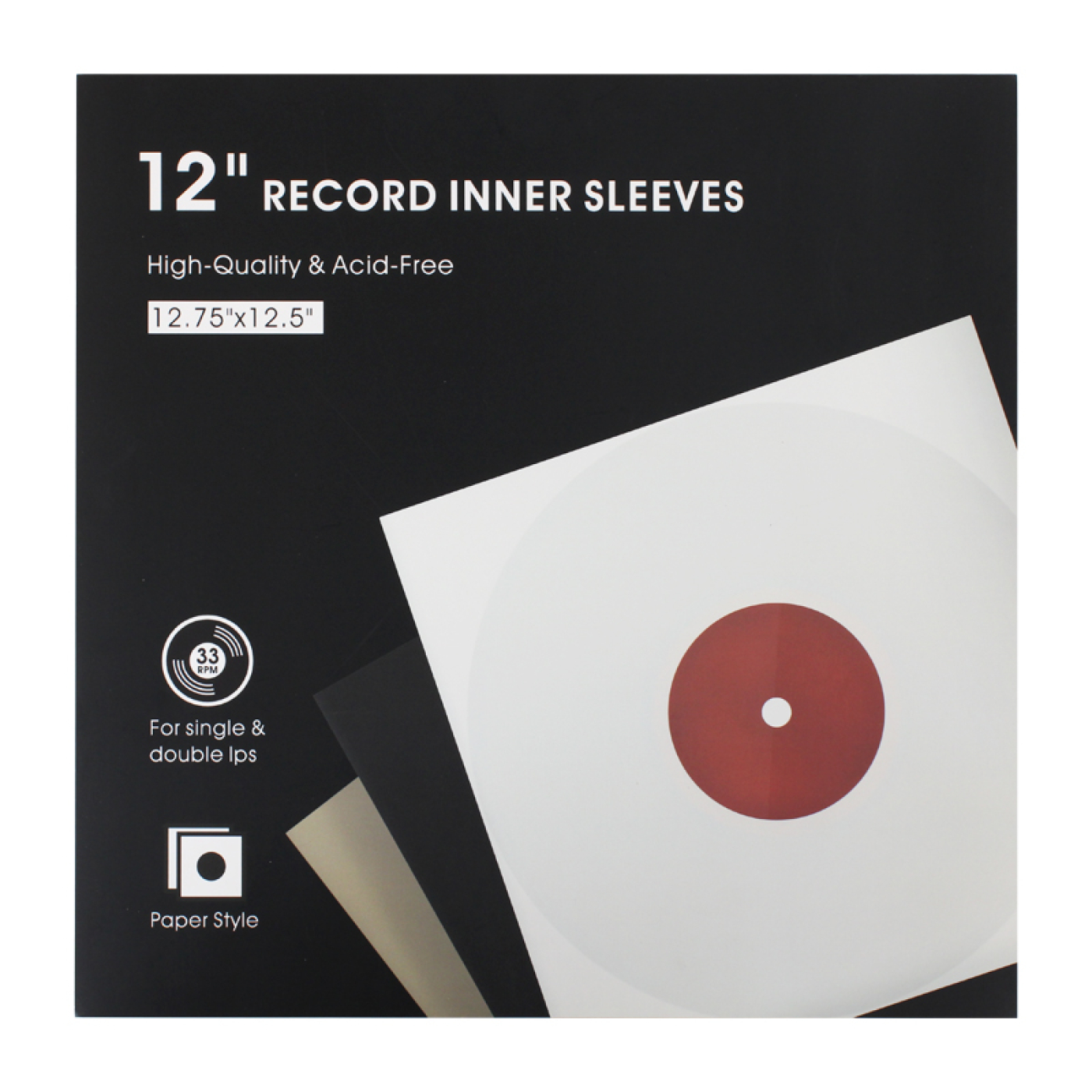 VDD - Vinyl hoezen - Vinyl beschermers - Papersleeves - 100 stuks - alternatieve afbeelding