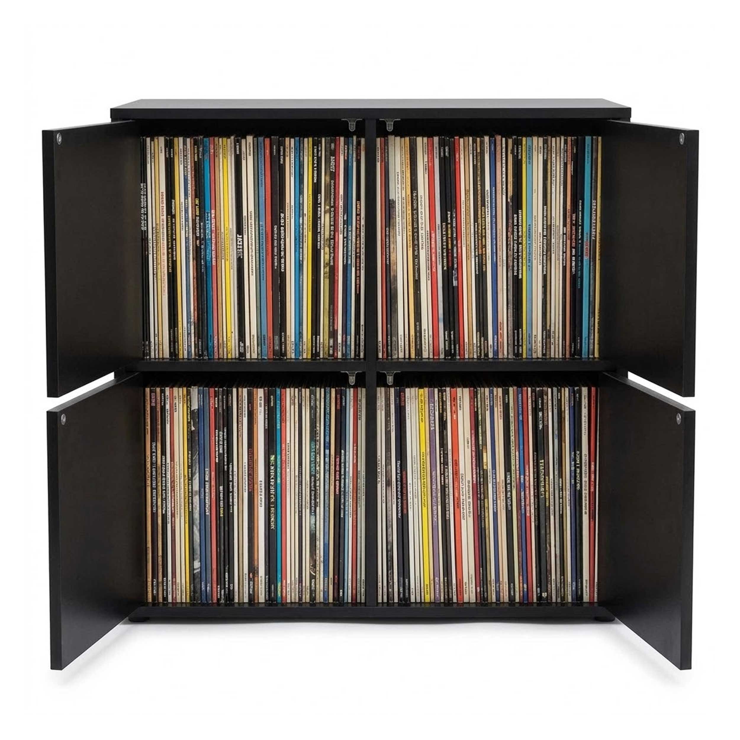 VDD - Vinyl kast - Opbergkast - LP Opslag - Vinyl opslagmeubel - Zwart