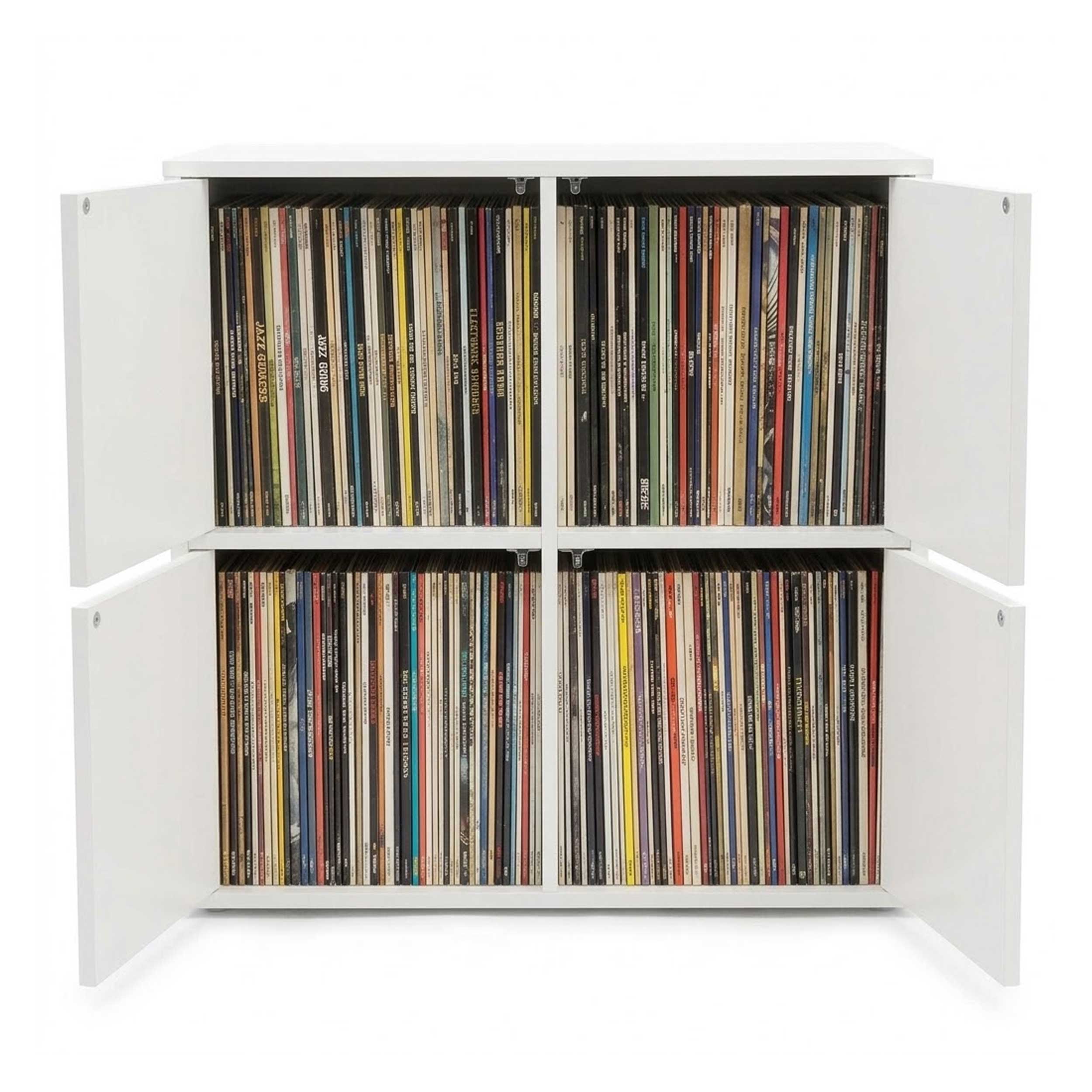 VDD - Vinyl kast - Opbergkast - LP Opslag - Vinyl opslagmeubel - Wit