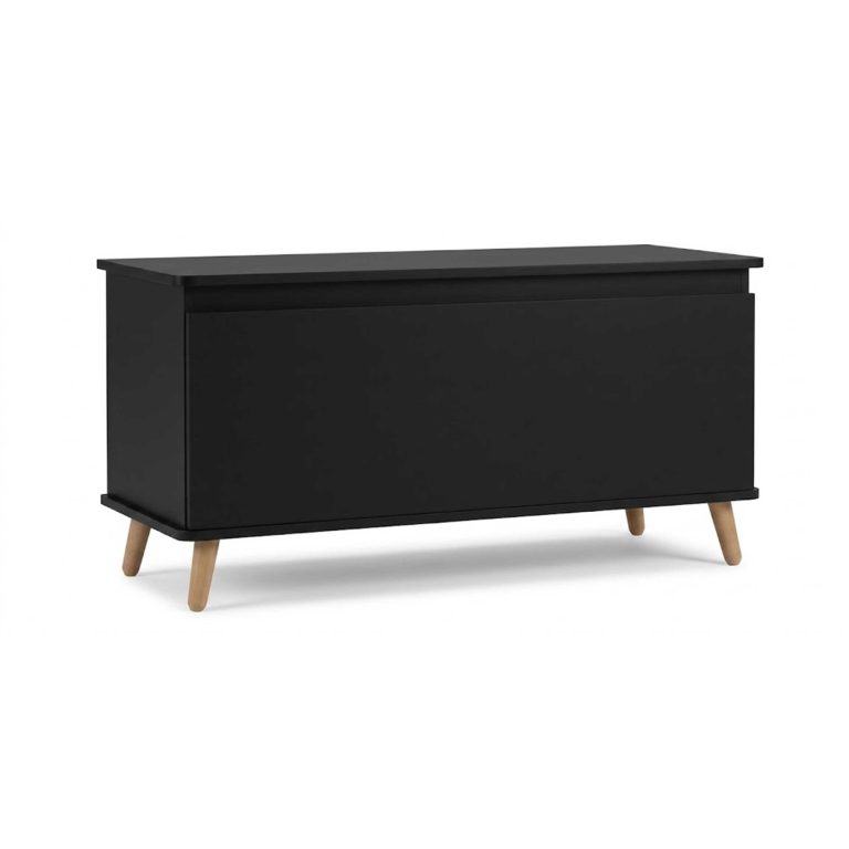 VDD - Opbergkist - Dekenkist - Speelgoedkist - 100x40x48.5 - Zwart