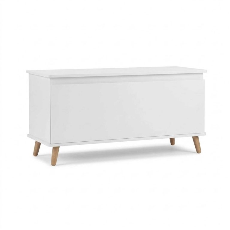 VDD - Opbergkist - Dekenkist - Speelgoedkist - 100x40x48.5 - Wit