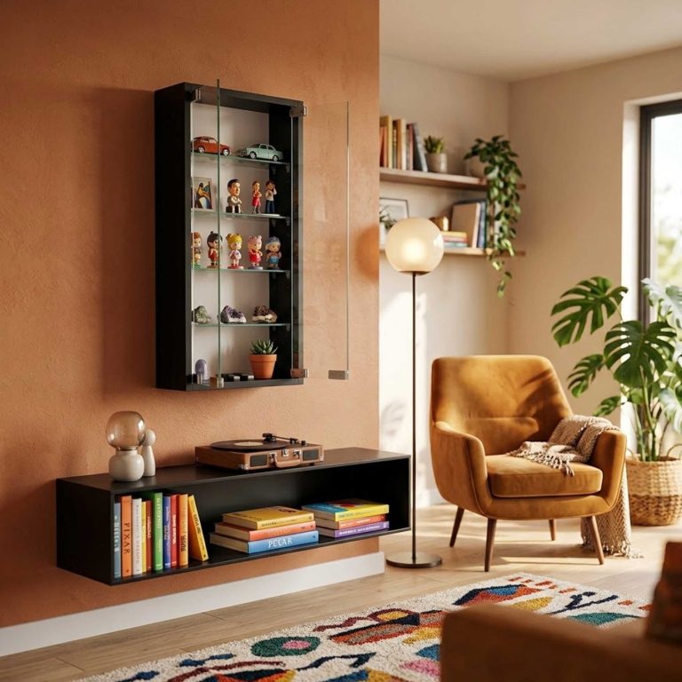 VDD - Vitrinekast - Display meubel - LED verzamelkast - Zwart - alternatieve afbeelding