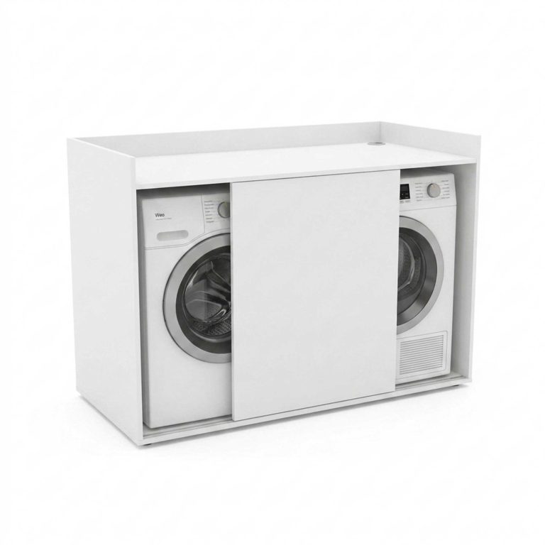VDD - Wasmachine ombouw - Wasmachinekast - Waskast - Droger meubel - Wit