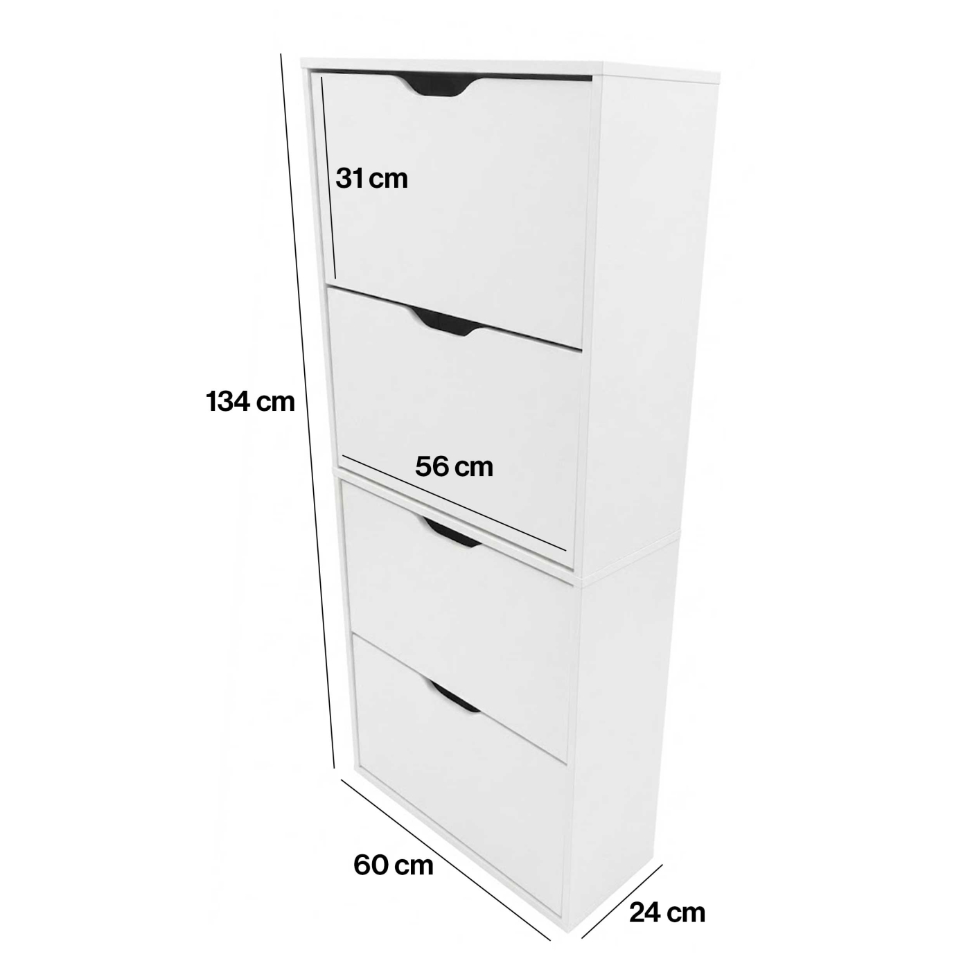 VDD - Schoenenkast - Halkast - Schoenen opbergsysteem - Wit - Meubel-Plein VDD - Schoenenkast - Halkast - Schoenen opbergsysteem - Wit - Meubel-Plein