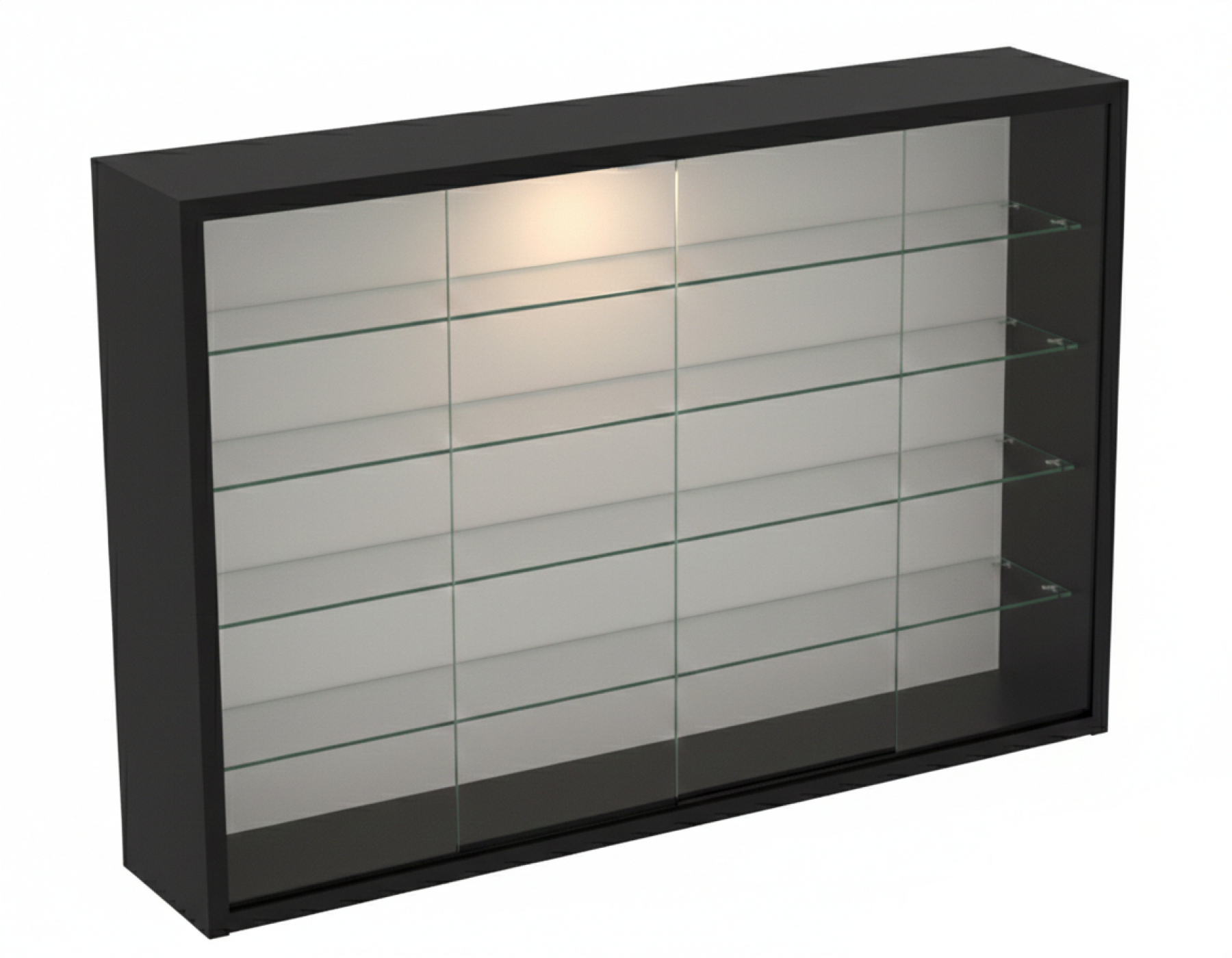 VDD – Vitrinekast – Vitrinekast met glas – Vitrinekast met led verlichting – Vitrinekastje - 75 x 14 x 55 cm - Zwart - Meubel-Plein VDD – Vitrinekast – Vitrinekast met glas – Vitrinekast met led verlichting – Vitrinekastje - 75 x 14 x 55 cm - Zwart - Meubel-Plein