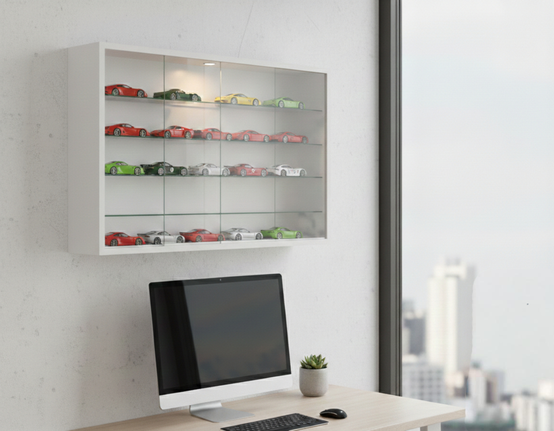 VDD – Vitrinekast – Vitrinekast met glas – Vitrinekast met led verlichting – Vitrinekastje - 75 x 14 x 55 cm - Wit - Meubel-Plein VDD – Vitrinekast – Vitrinekast met glas – Vitrinekast met led verlichting – Vitrinekastje - 75 x 14 x 55 cm - Wit - Meubel-Plein