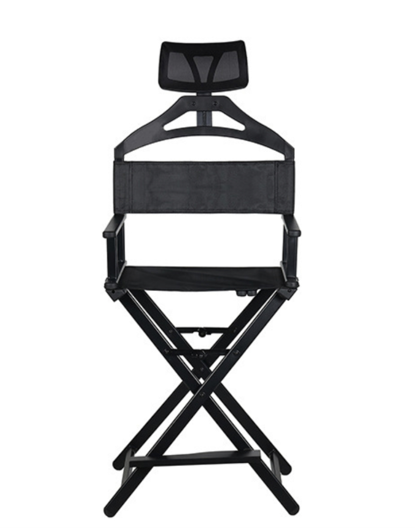VDD – Stoel - Kruk – Klap Stoel - Make up Stoel – Visagie Stoel – Regisseursstoel – Kaptafel Stoel – Make up Kruk – Kaptafel Kruk - Makeup Stoel - Met hoofdsteun - Zwart