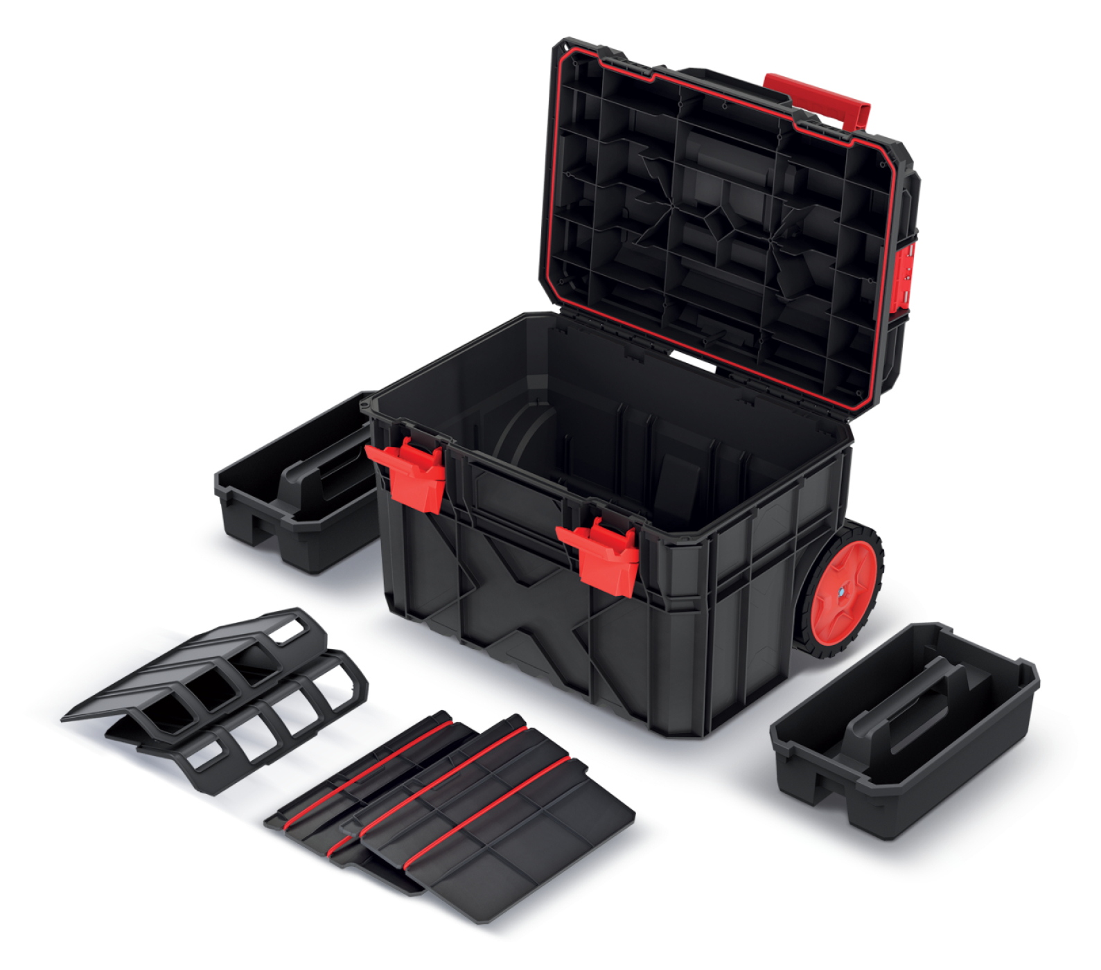 X-box toolbox - kist op wielen - handvat - 50 kg limiet - Meubel-Plein X-box toolbox - kist op wielen - handvat - 50 kg limiet - Meubel-Plein